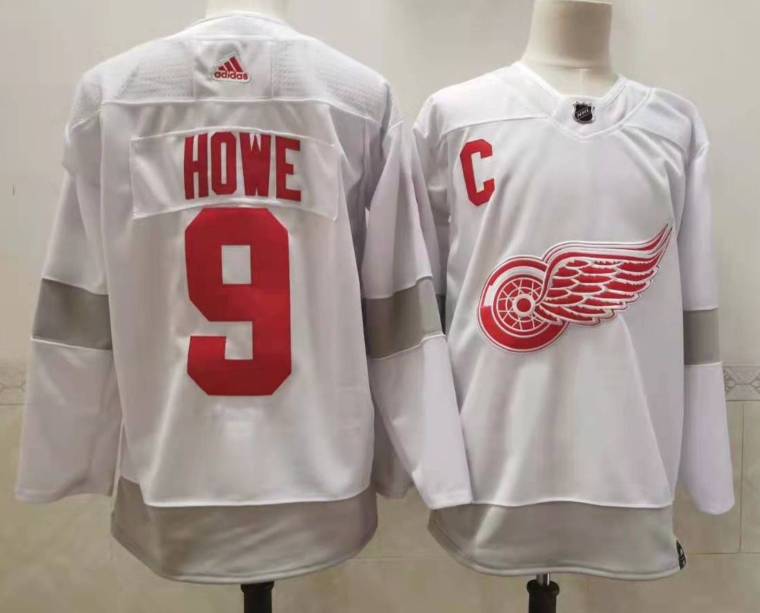 2021 Adidias Detroit Red Wings #9 Howe White Men Reverse Retro Alternate NHL Jersey->buffalo bills->NFL Jersey
